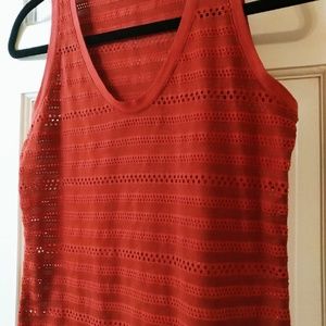 🍁 NWOT Burnt Orange Eyelet Tank 🍁